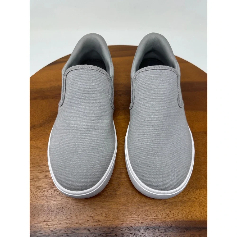 Kizik Venice Slip On Sneakers Grey Canvas Hands Free Shoes Mens 8W Womens 9.5W